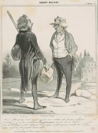 Oui, monsieur, vous voyez en moi une victime, by Honoré Daumier