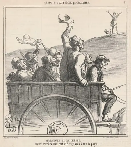 Ouverture de la chasse, by Honoré Daumier