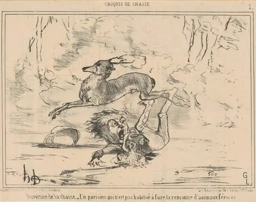 Ouverture de la chasse, by Honoré Daumier