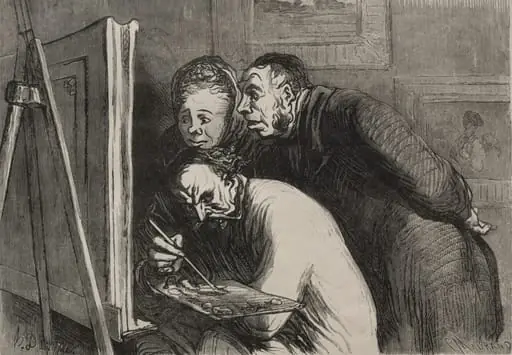 Painters and the bourgeois, by Honoré Daumier