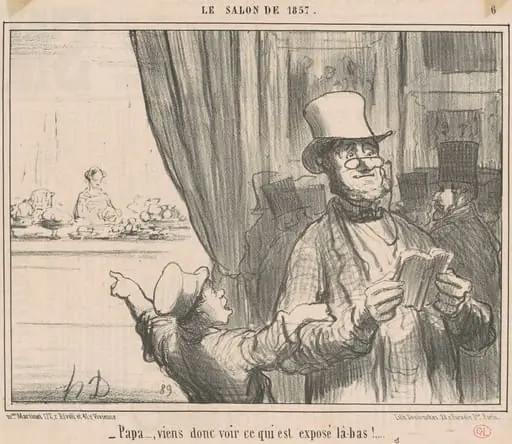 Papa ... viens donc voir ce qui est ..., by Honoré Daumier