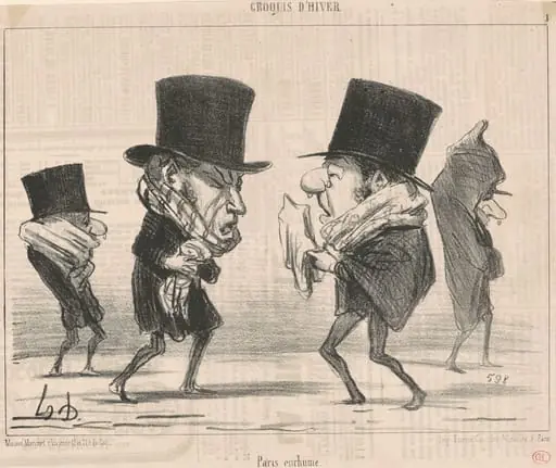 Paris enrhume, by Honoré Daumier