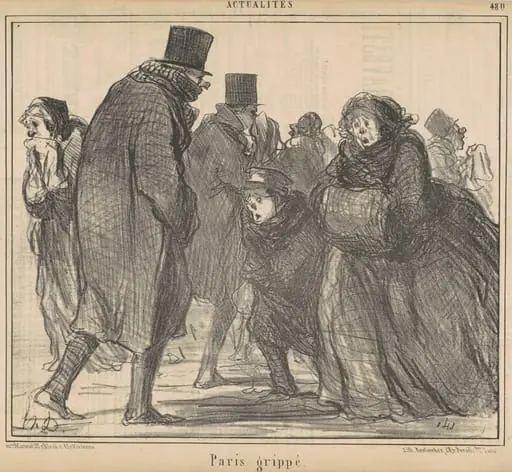 Paris grippé, by Honoré Daumier