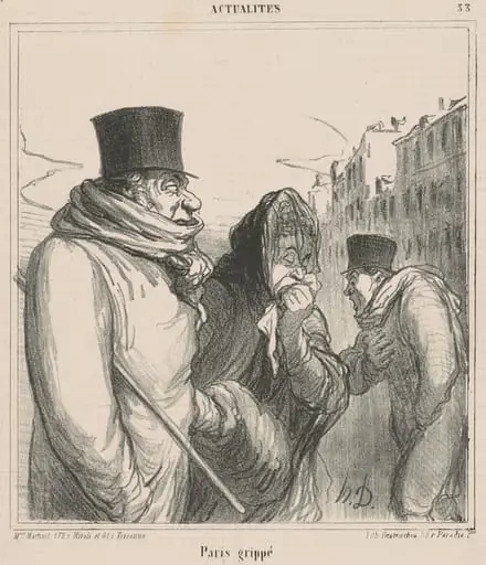 Paris grippé, by Honoré Daumier
