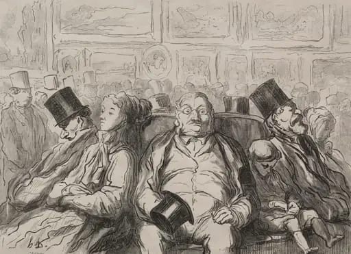 Paris, The Great Art Exhibition: A Moment of Rest in the Salon Carré, by Honoré Daumier
