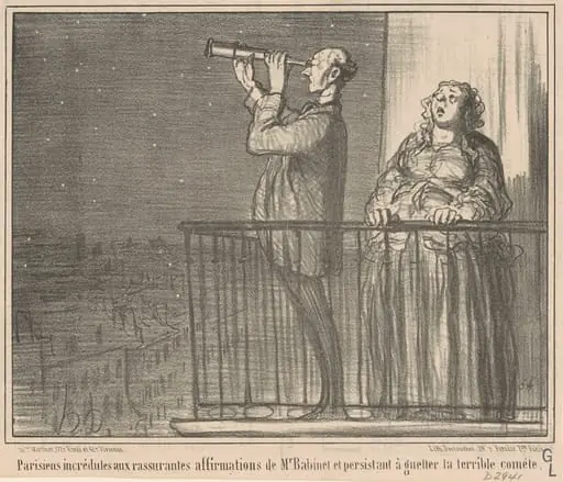 Parisiens incrédules ..., by Honoré Daumier