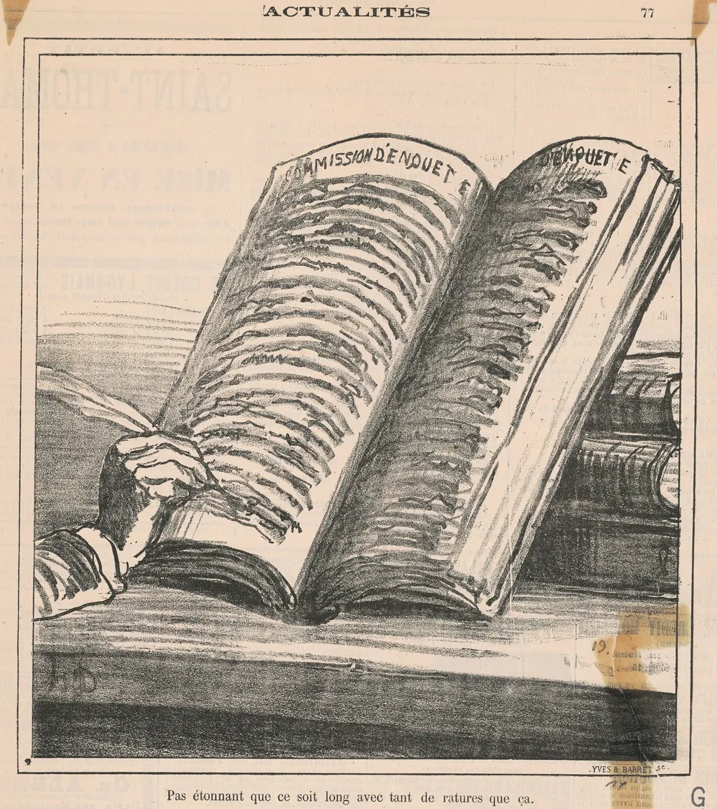Pas étonnant que ce soit long ..., by Honoré Daumier, ink, 1872
