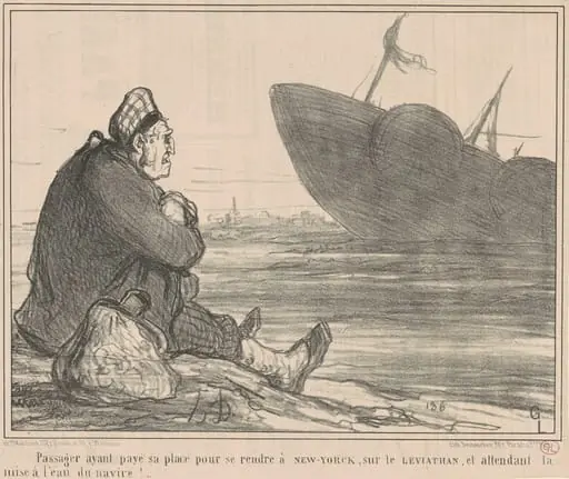 Passager ayant payé ... pour se rendre a New-York, by Honoré Daumier