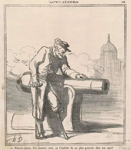 Pauvre vieux! T'es comme moi ..., by Honoré Daumier