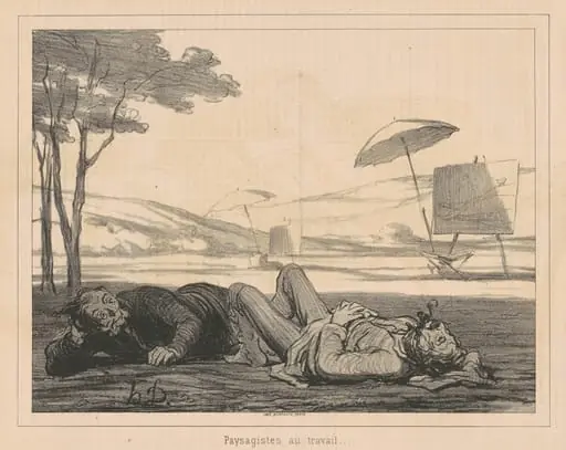 Paysagistes au travail (Landscape Artists at Work), by Honoré Daumier