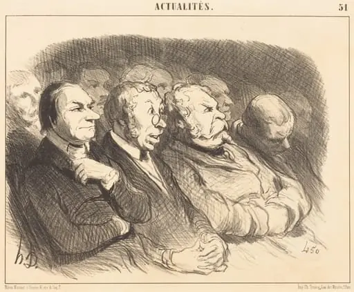 Physionomies de spectateurs de la Porte St.-Martin..., by Honoré Daumier