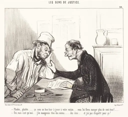 Plaidez... ça sera un bon tour a jouer..., by Honoré Daumier