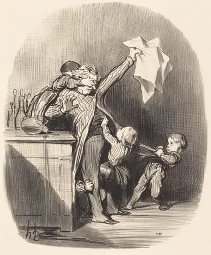 Plaisirs de la paternité, by Honoré Daumier