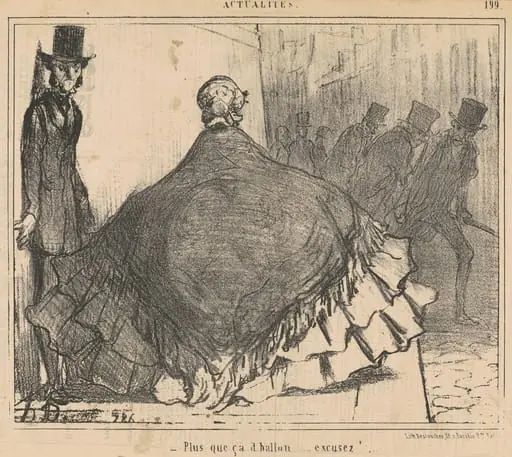 Plus que ca d'ballon ... Excusez! ..., by Honoré Daumier