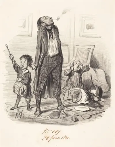Poète classique composant une églogue..., by Honoré Daumier