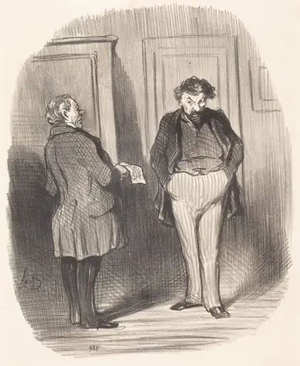 Pourriez-vous me dire...? J'ai la grippe!..., by Honoré Daumier