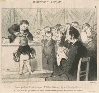 Premier grand prix de mathématiques, M. Cabuchet, by Honoré Daumier, 1846