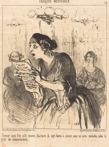 Premier sujet d'un café-concert chantant..., by Honoré Daumier