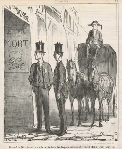 Prenant le titre ... de Mr de Girardin trop au sérieux ..., by Honoré Daumier