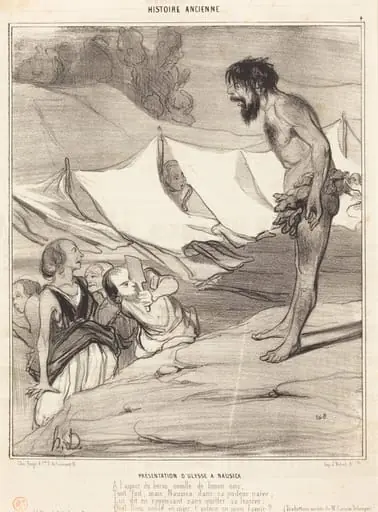 Présentation d'Ulysse a Nausica, by Honoré Daumier