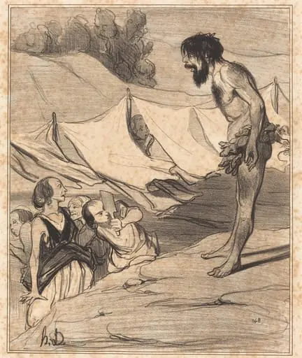 Présentation d'Ulysse a Nausica, by Honoré Daumier