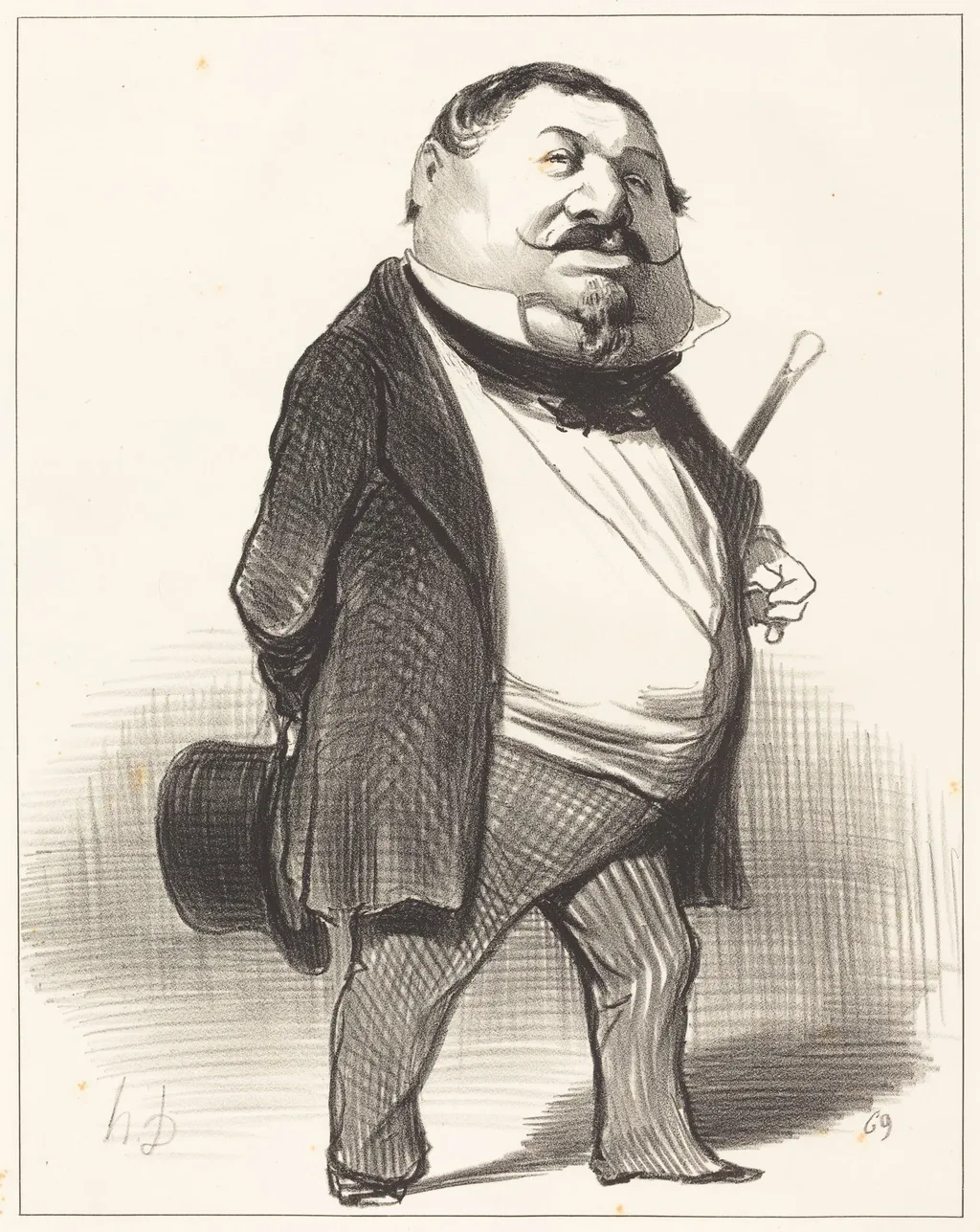 Prince Lucien Murat, by Honoré Daumier, ink, 1849