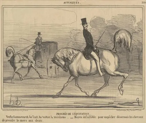 Progrès de l'équitation, by Honoré Daumier