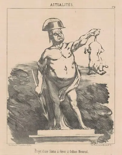 Projet d'une statue ... a Odilon-Nemrod, by Honoré Daumier