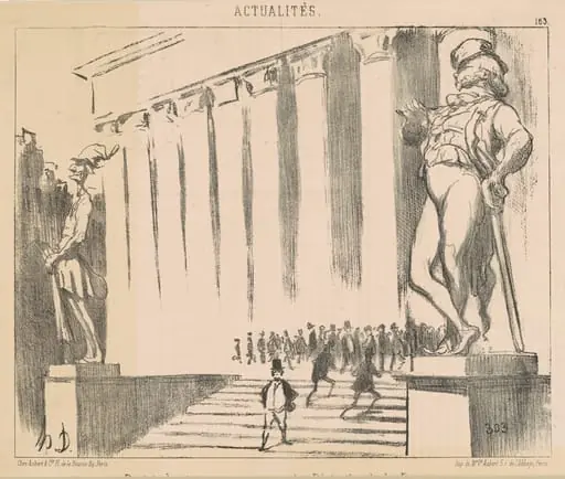 Projet de statutes pour orner ... la Bourse, by Honoré Daumier