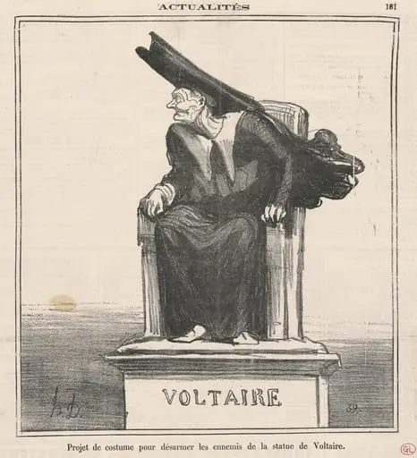 Projet ... Pour désarmer les ennemis de ... Voltaire, by Honoré Daumier
