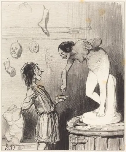 Pygmalion, by Honoré Daumier