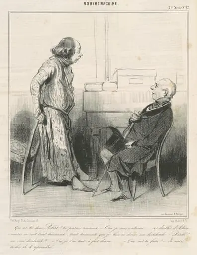 Qu'as-tu donc, Robert? ..., by Honoré Daumier