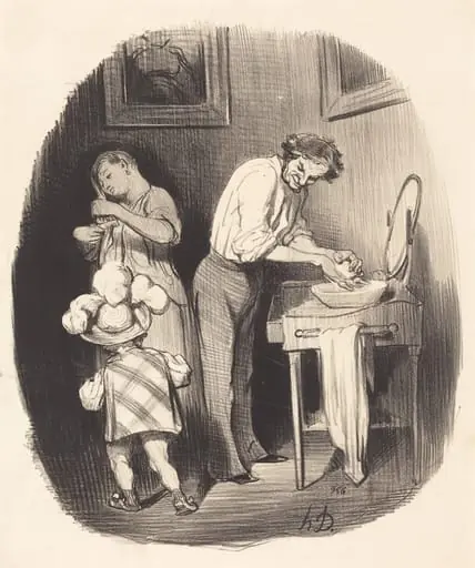 Qu'il est gentil comme ça, Dodore..., by Honoré Daumier