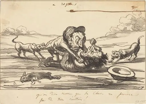 Qu'on dise encore que la chasse..., by Honoré Daumier