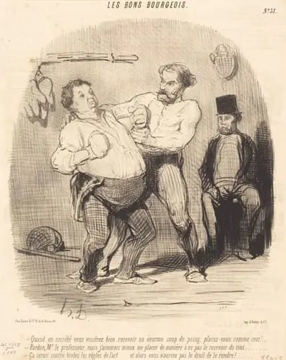 Quand en société vous voudrez bien recevoir un... coup..., by Honoré Daumier