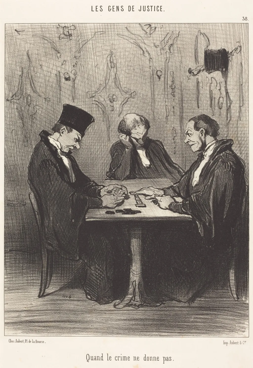 Quand le crime ne donne pas, by Honoré Daumier, ink, 1848