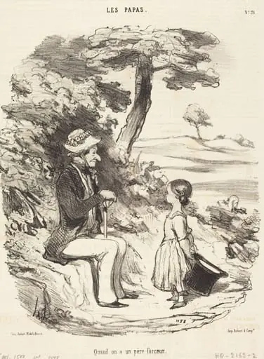 Quand on a un père farceur, by Honoré Daumier