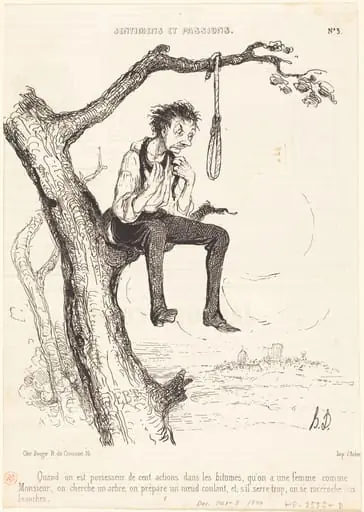 Quand on est possesseur de cent actions..., by Honoré Daumier