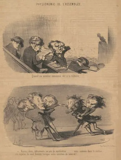 Quand un orateur ennuyeux est a la tribune, by Honoré Daumier