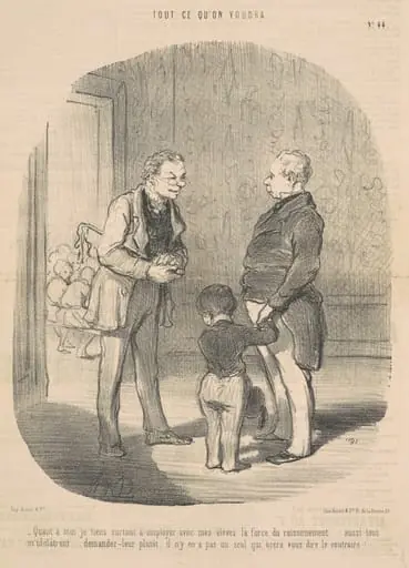 Quant a moi je tiens a employer ... la force du raisonnement, by Honoré Daumier