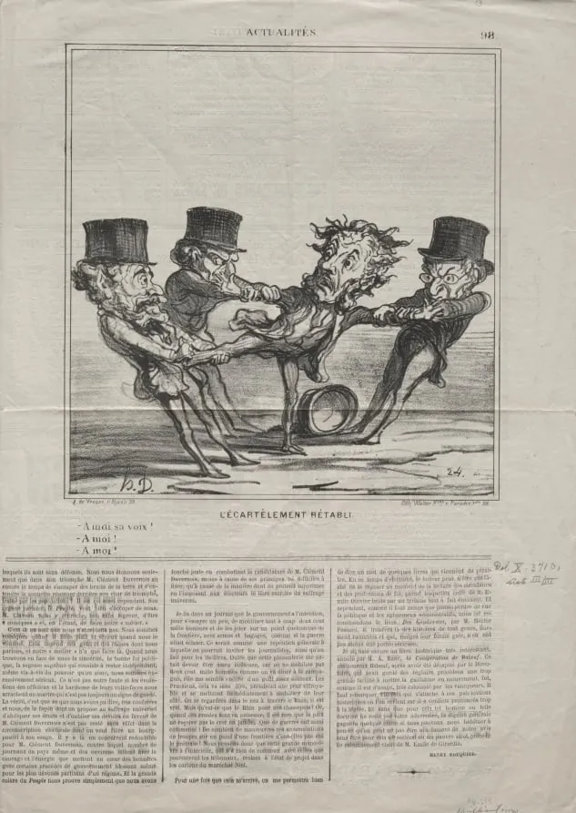 Quartering Reinstated, by Honoré Daumier, 1869