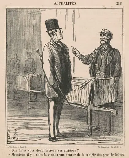 Que faites-vous donc la avec ces civières, by Honoré Daumier