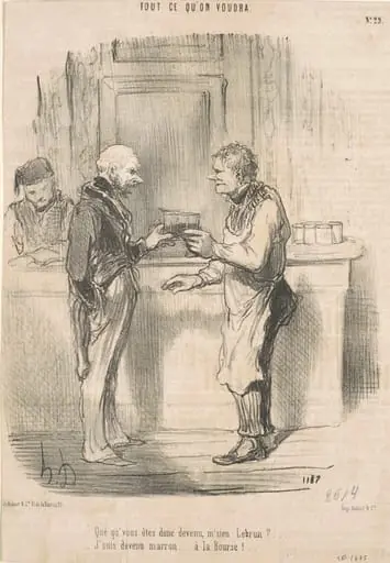 Qué qu'vous êtes ... devenu, m'sieu Lebrun? ..., by Honoré Daumier