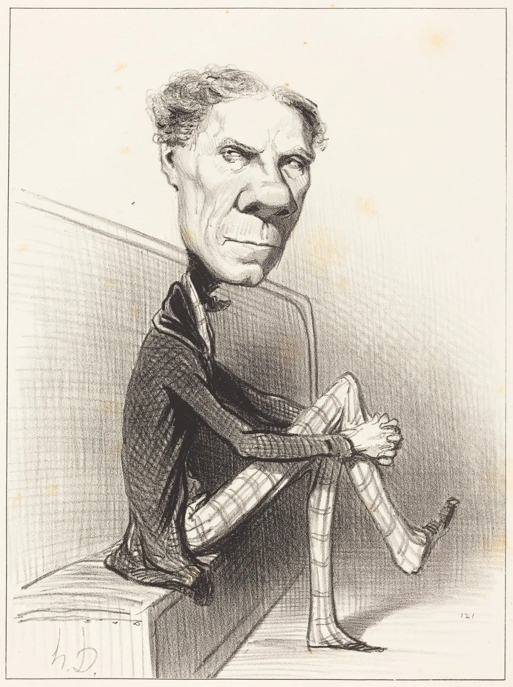 R.P.L. Ségur d'Aguesseau, by Honoré Daumier, ink, 1850