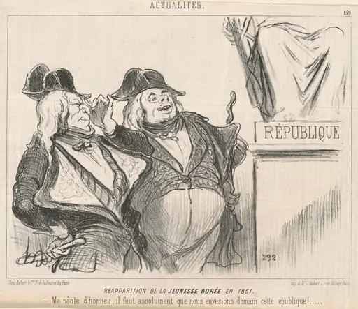 Réapparition de la jeunesse dorée en 1851, by Honoré Daumier