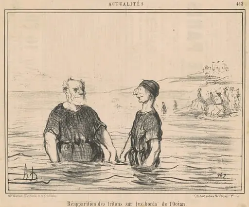 Rèapparition des tritons ... de l'océan, by Honoré Daumier