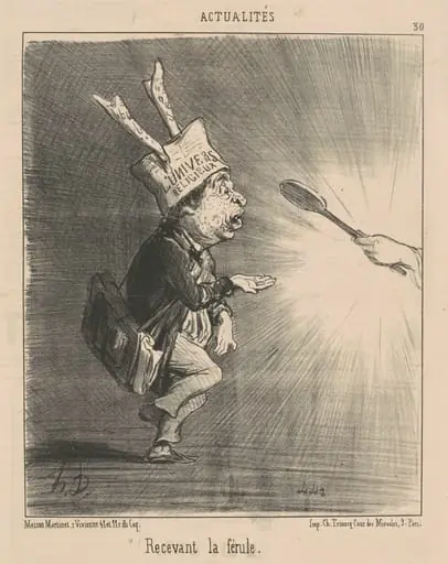 Recevant la férule, by Honoré Daumier