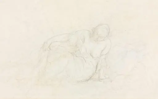 Reclining Woman Leaning on Her Arm (verso), by Honoré Daumier