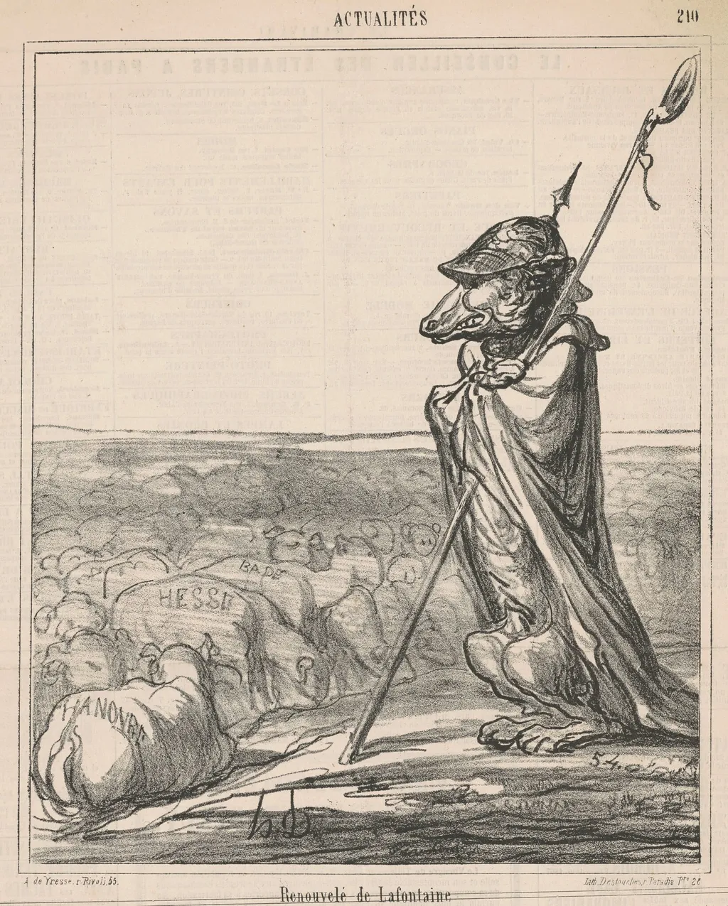 Renouvelée de la fontaine, by Honoré Daumier, ink, 1867