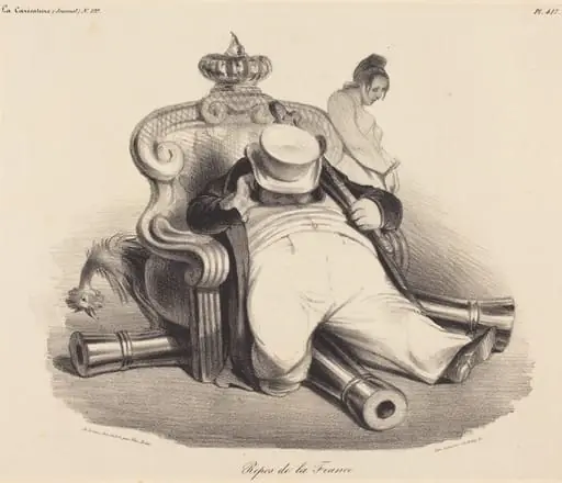 Repos de la France, by Honoré Daumier
